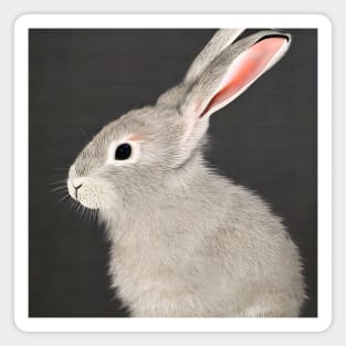 Cute grey rabbit bunny Hare Magnet